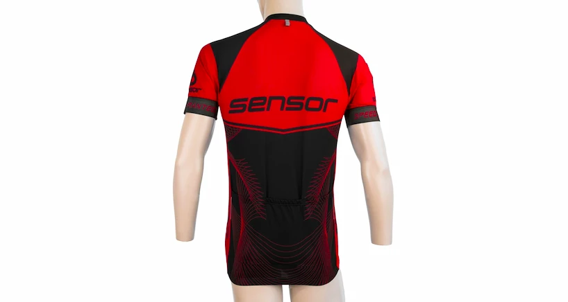 Pánský cyklistický dres Sensor  Cyklo Team Up Black/Red S
