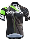 Pánský cyklistický dres Silvini Team Black/Green