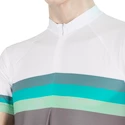 Pánský dres Sensor  Cyklo Summer Stripe Grey/Green