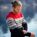 Pánský svetr Ulvang  Marius Round Neck New Navy/Ulvang Red