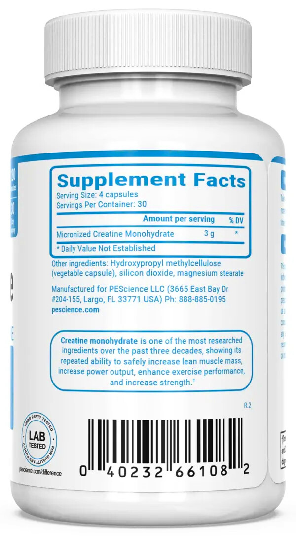 PEScience TrueCreatine 120 caps - thumb (1)