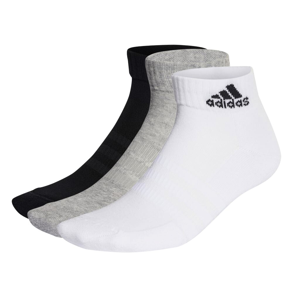 Product detail of Ponožky adidas  Cushioned Sportswear Ankle Socks 3 Pairs Grey/White/Black  S