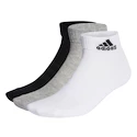 Ponožky adidas  Cushioned Sportswear Ankle Socks 3 Pairs Grey/White/Black XL