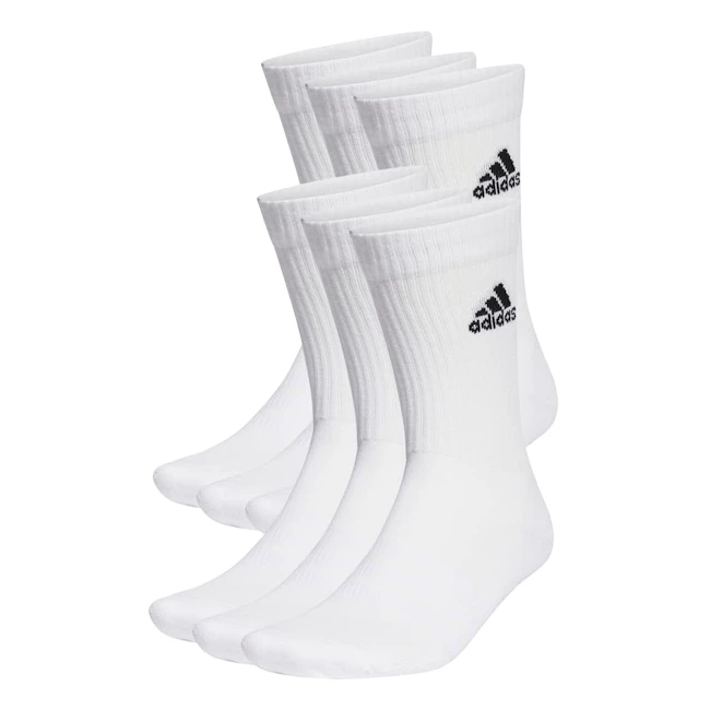 Ponožky adidas  Cushioned Sportswear Crew Socks 6 Pairs White  XL