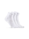 Ponožky Craft Core Dry Mid 3-Pack White  37-39