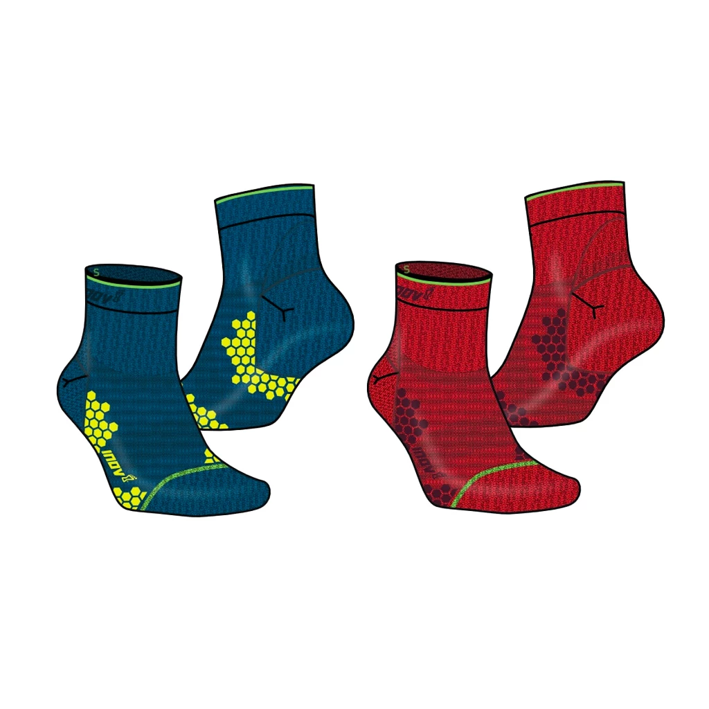 Ponožky Inov-8 Trailfly Trailfly Sock Mid Blue/Red