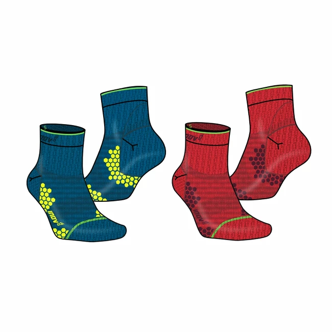 Ponožky Inov-8 Trailfly Trailfly Sock Mid Blue/Red