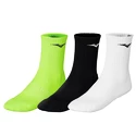 Ponožky Mizuno  Training 3P Socks White/Black/Neolime