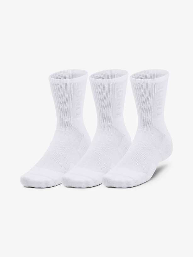 Ponožky Under Armour  3-Maker 3pk Mid-Crew-WHT