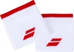Potítka Babolat Logo Wristband White/Red (2 ks)