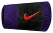 Potítka Nike  Swoosh Doublewide Wristbands (2 ks) Black/Court Purple/Chile Red