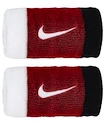 Potítka Nike  Swoosh Doublewide Wristbands White/University Red