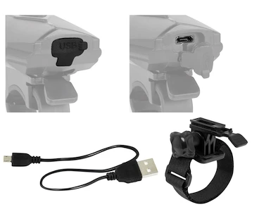 Přední blikačka Force Cass 300LM USB černá
