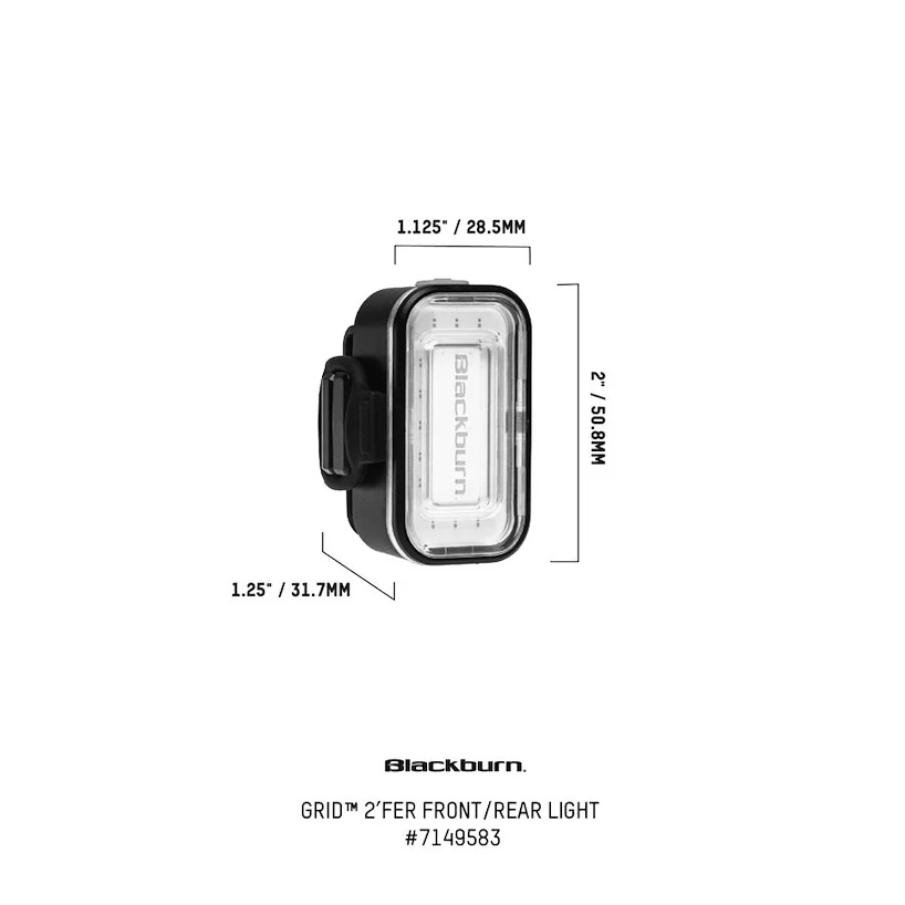 Přední + zadní blikačka Blackburn  Grid 2FER Two Pack USB-C (2 pcs)