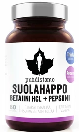 Puhdistamo Betain HCL (Betain HCl + Pepsin) 60 kapslí