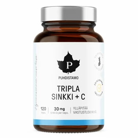 Puhdistamo Triple Zinc + Vitamin C (Zinek s vitamínem C) 120 kapslí