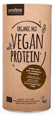 Purasana Vegan Protein MIX BIO 400 g kakao - thumb (3)