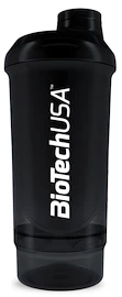Šejkr BioTech USA Wave + Compact 500 ml + 150 ml Black