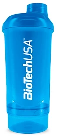 Šejkr BioTech USA Wave + Compact 500 ml + 150 ml Blue