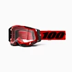 Sjezdové brýle 100%  Racecraft 2 Goggle Red - Clear Lens