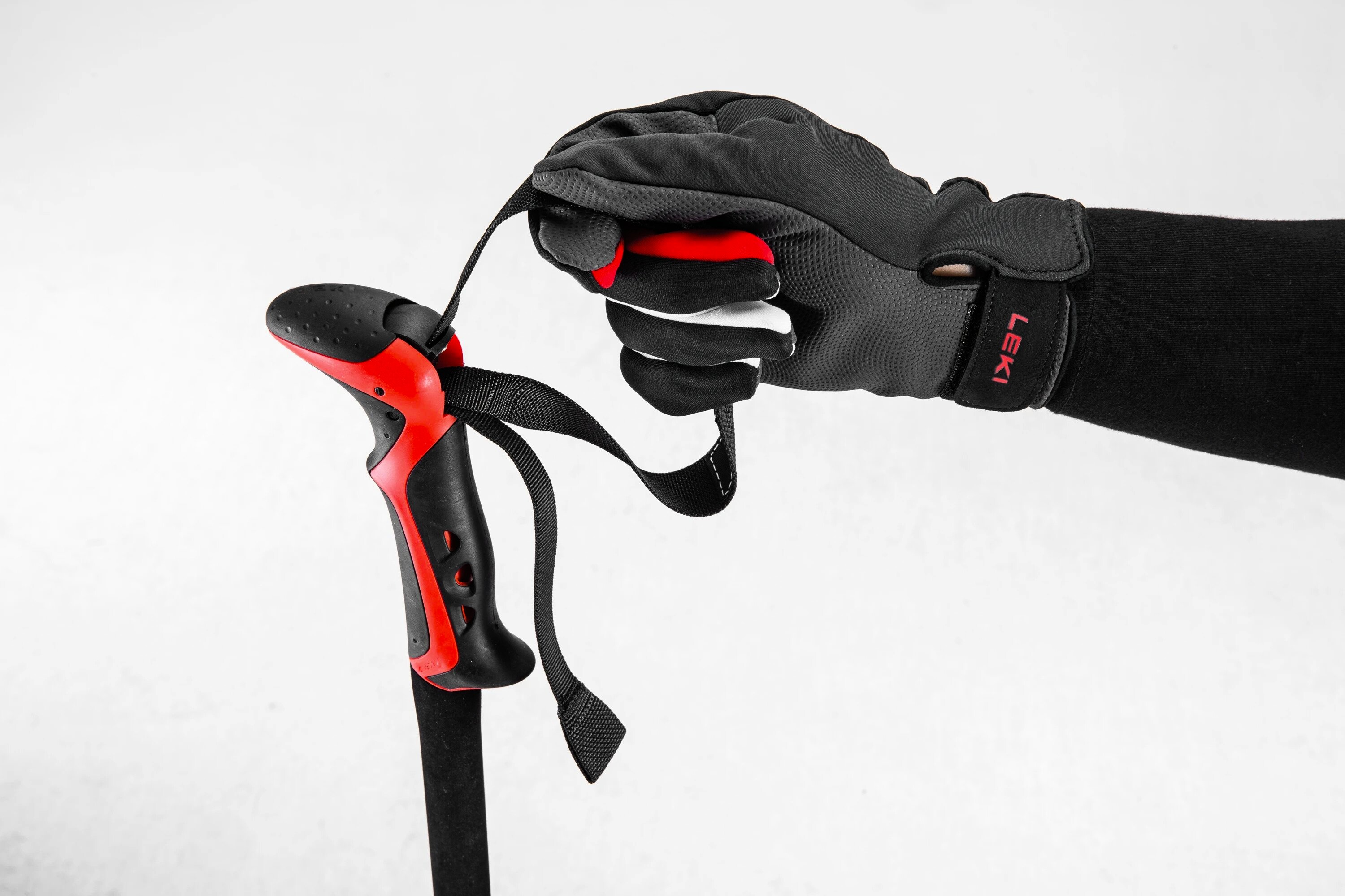 Skialpové hole Leki  Haute Route 2 Dark anthracite - Dark red - Black 110-150 - thumb (4)
