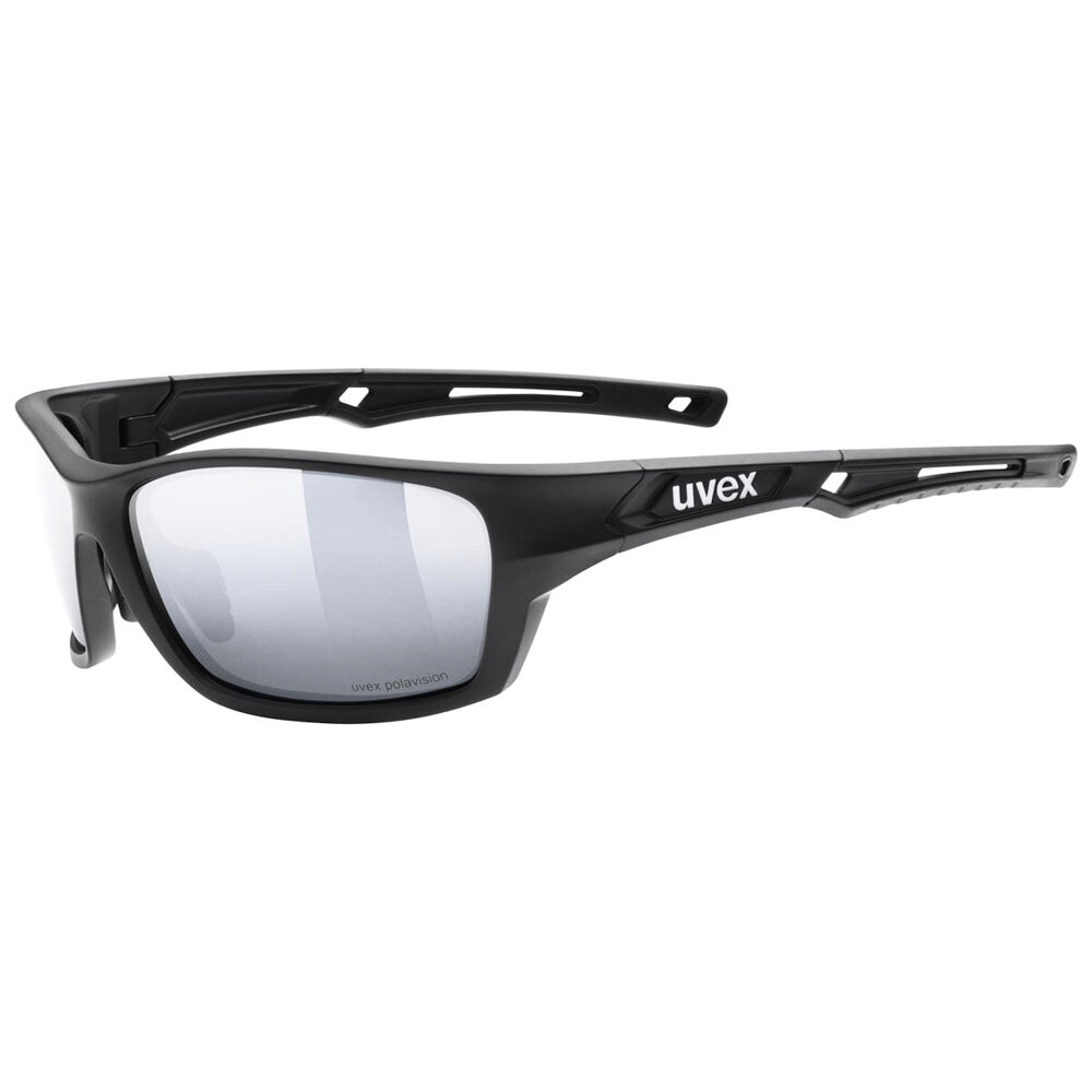 Product detail of Sportovní brýle Uvex  Sportstyle 232 P Black Mat / Polavision Mirror Silver (Cat. 3)
