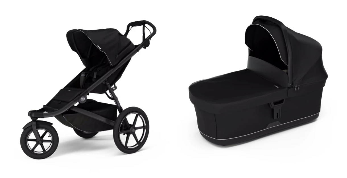 Sportovní kočárek Thule Urban Glide 3 Black + korbička Black