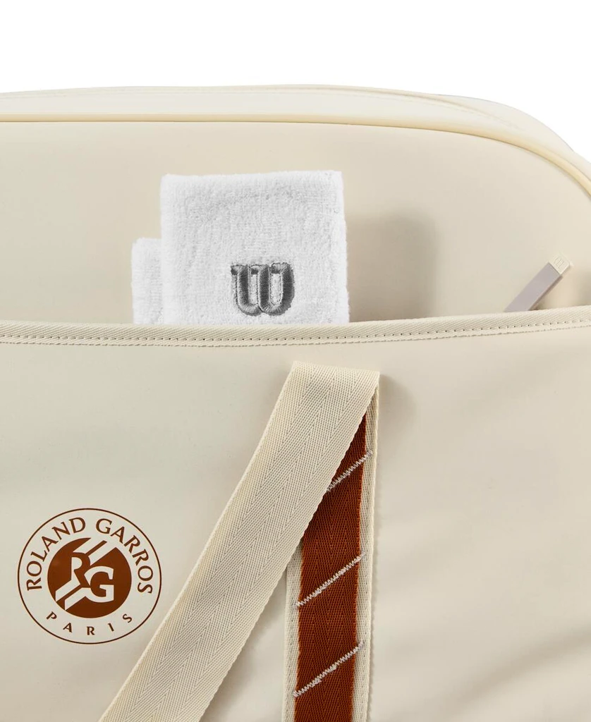 Sportovní taška Wilson  Roland Garros 2025 Small Duffel Cream/Clay