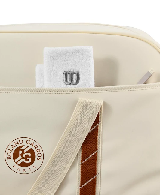 Sportovní taška Wilson  Roland Garros 2025 Small Duffel Cream/Clay