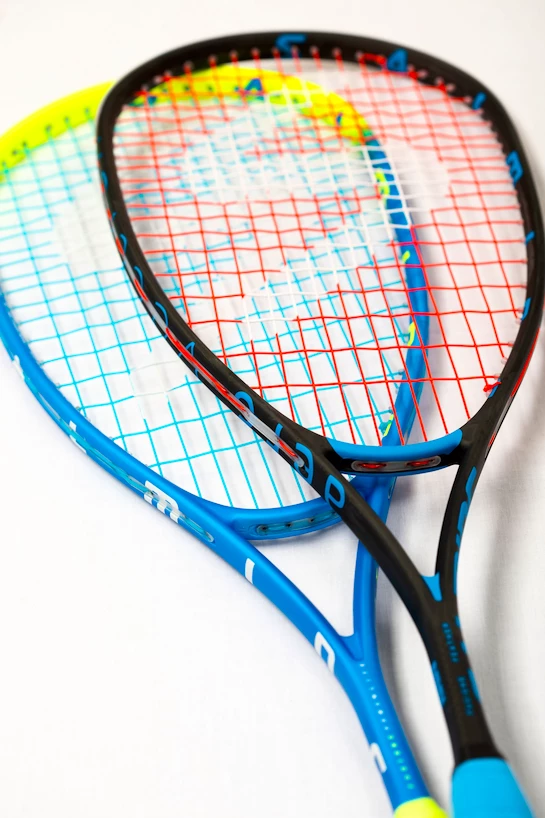 Squashová raketa Salming  Fusione Powerlite Racket Blue/Yellow