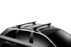 Střešní nosič Thule s hliníkovou EVO tyčí černý Audi A4 Allroad 5-dr Estate se střešními podélníky (hagusy) 08-15