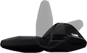 Střešní nosič Thule s hliníkovou EVO tyčí černý Audi A4 Allroad 5-dr Estate se střešními podélníky (hagusy) 16-23