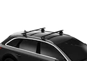 Střešní nosič Thule s hliníkovou EVO tyčí černý Audi A6 Avant (C7) 5-dr Estate s integrovanými střešními podélníky 11-18