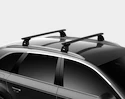 Střešní nosič Thule s hliníkovou EVO tyčí černý Opel Vita 3-dr Hatchback s pevnými body 04-06