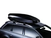 Střešní nosič Thule s hliníkovou tyčí černý Kia Sportage 5-dr SUV se střešními podélníky (hagusy) 00-03