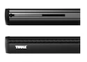 Střešní nosič Thule s hliníkovou tyčí černý Nissan Primera (W12) 5-dr Estate s pevnými body 02-07