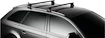 Střešní nosič Thule s hliníkovou tyčí černý Nissan Pulsar 5-dr Hatchback s holou střechou 13-24