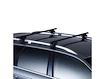 Střešní nosič Thule s ocelovou tyčí Subaru Legacy II 5-dr Estate se střešními podélníky (hagusy) 00-02