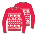 Svetr CCM  HOLIDAY UGLY SWEATER SR Red