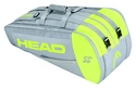 Taška na rakety Head Core Supercombi 9R Grey/Neon Yellow