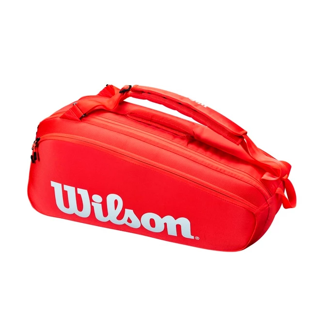Taška na rakety Wilson  Super Tour 6 Pack Red