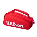 Taška na rakety Wilson  Super Tour 9 Pack Red