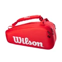 Taška na rakety Wilson  Super Tour 9 Pack Red