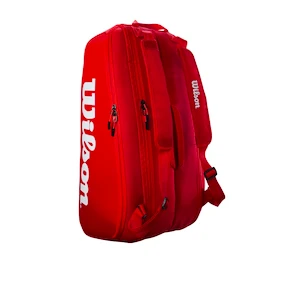 Taška na rakety Wilson  Super Tour 9 Pack Red
