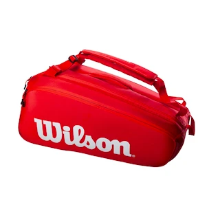 Taška na rakety Wilson  Super Tour 9 Pack Red