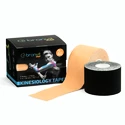 Tejpovací páska BronVit Sport kinesiology tape balení 2 x 6m – classic – černá + béžová