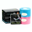 Tejpovací páska BronVit Sport kinesiology tape balení 2 x 6m – classic –  modrá + růžová