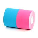 Tejpovací páska BronVit Sport kinesiology tape balení 2 x 6m – classic –  modrá + růžová