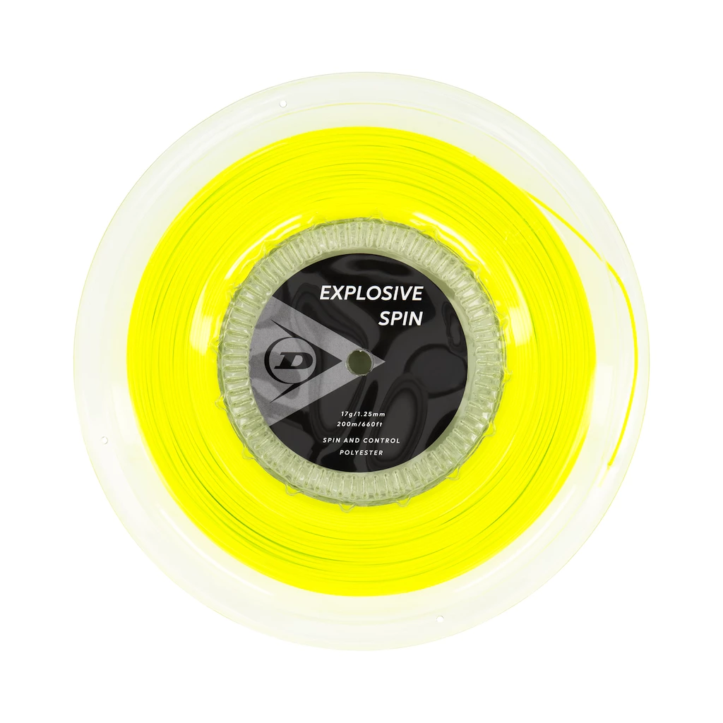 Tenisový výplet Dunlop  Explosive Spin Yellow 1.25 Reel (200 m)