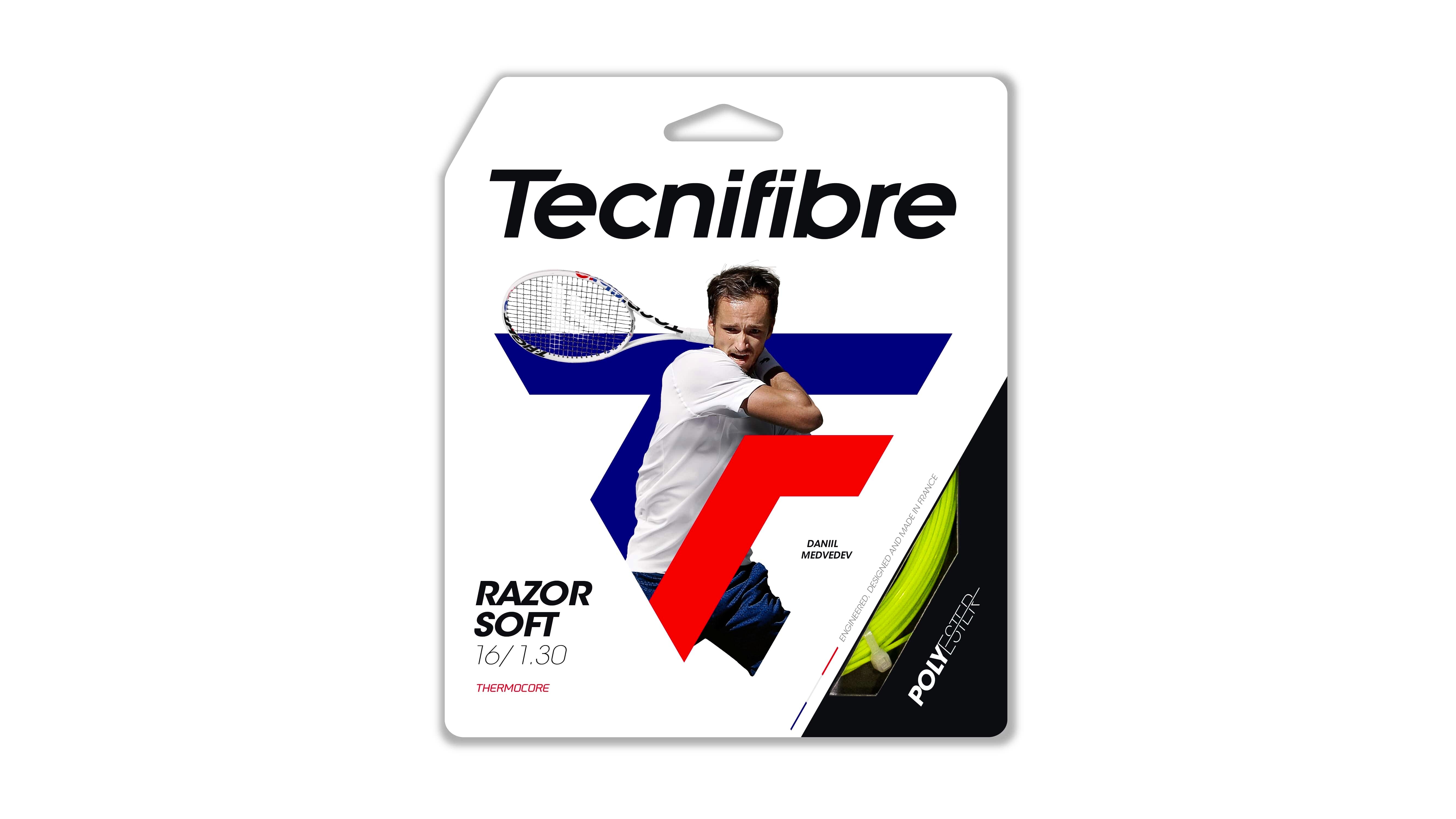 Tenisový výplet Tecnifibre  Razor Code Soft Lime 12 m  1,30 mm - main (0)